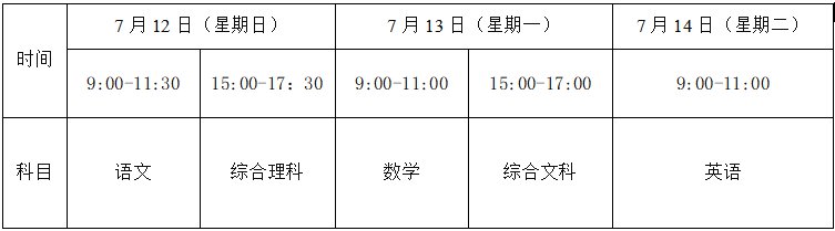 2020年贵阳什么时候中考？