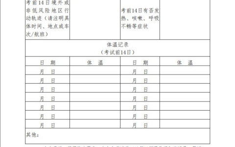 贵州省国家教育考试考生体温测量登记表下载指南