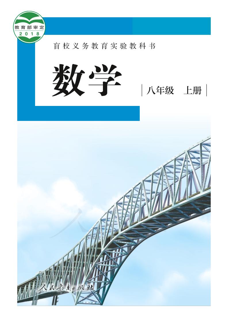 盲校义务教育实验教科书数学八年级上册（供低视力生使用）PDF高清文档下载